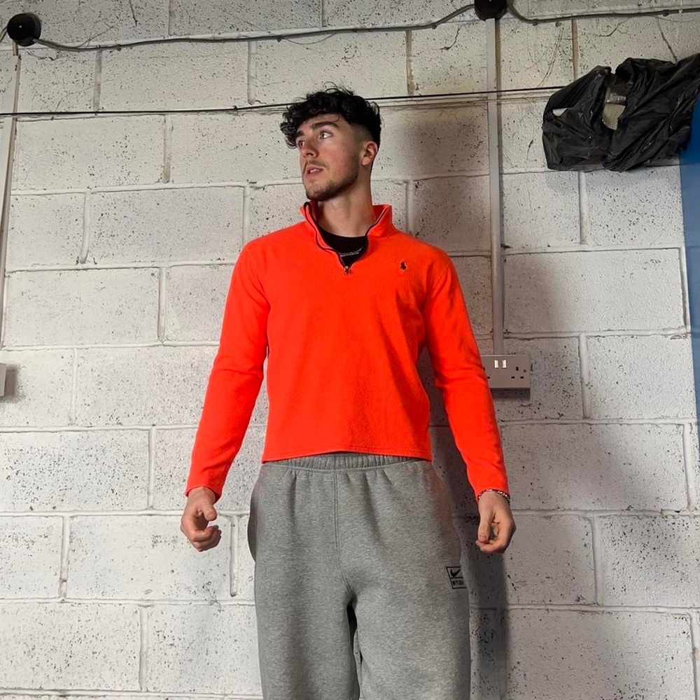 Polo Ralph Lauren Men's Orange and Black Sweatshirt